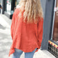 Everyday Rust Button Down Sharkbite Cotton Tunic Top - DAVERRI FASHIONS