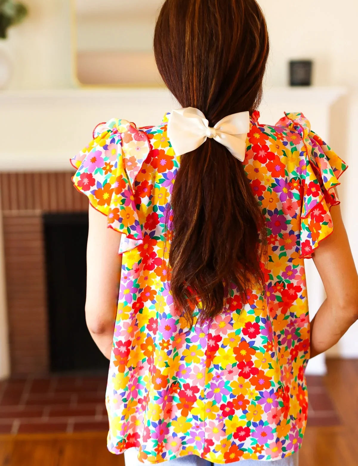 Ivory Satin Pearl Detail Coquette Bow | 2024 Blow-Out Sale Daverri Fashions