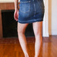 Judy Blue Dark Blue High Waist Release Hem Skirt - DAVERRI FASHIONS