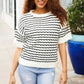 You've Got This Ivory & Black Wavy Stripe Pattern Sweater Top - DAVERRI FASHIONS