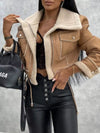 Sherpa Trim Cropped Jacket - DAVERRI FASHIONS