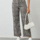 Leopard Print Wide Leg Jeans - DAVERRI FASHIONS