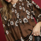 Umgee Full Size Mix Floral Smocked Ruffle Blouse Plus Size Tops