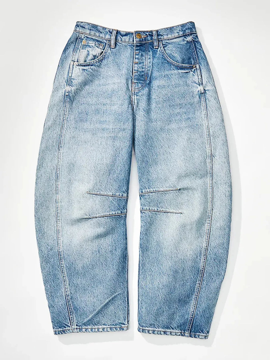 Wide Leg Relaxed Fit Barrel Jeans | Jeans Daverri Fashions