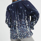 Umgee Full Size Floral Vine Print Blouse with Balloon Sleeves Plus Size