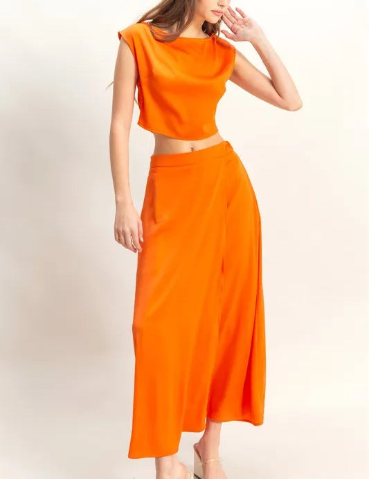 ORANGE HYFVE Sleeveless Top and Maxi Skirt Set | Outfit Sets Daverri Fashions