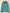 Teal women’s half-zip kangaroo pocket mineral wash baggy hoodie