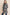 BOMBOM Geometric Open Front Long Sleeve Cardigan with Pockets