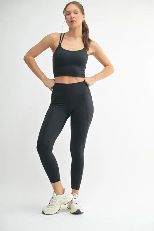 MONO B Venice Cloud Light Crisscross Sports Bra