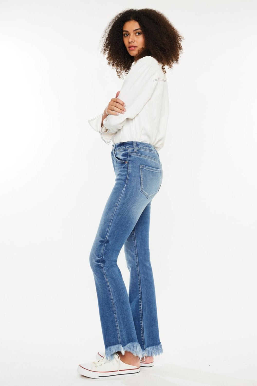 Kancan High Rise Frayed Hem Jeans Jeans