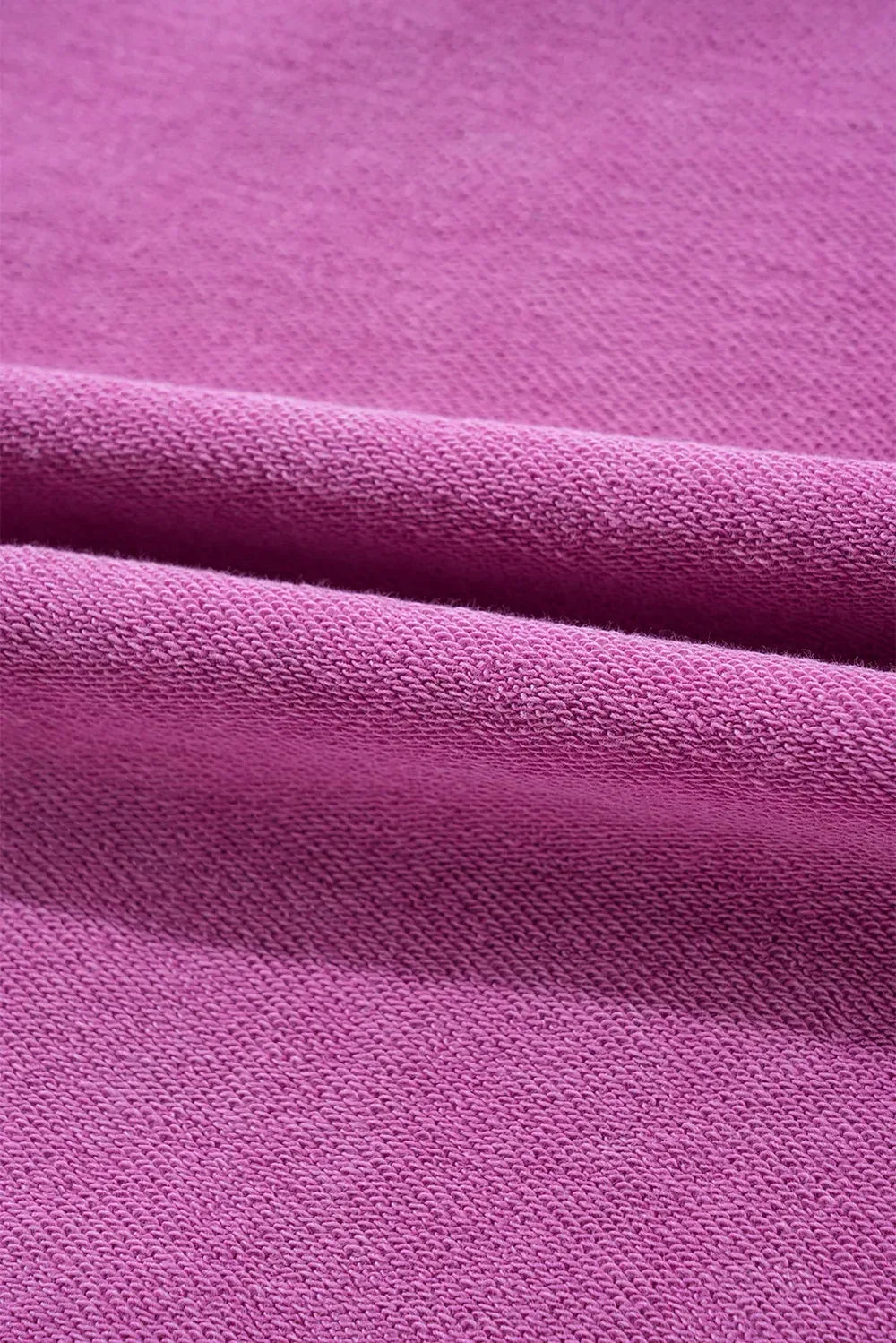 Notched Drop Shoulder Long Sleeve Sweatshirt - DAVERRI FASHIONS