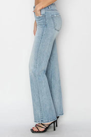 RISEN High Rise Straight Jeans | Daverri Fashions
