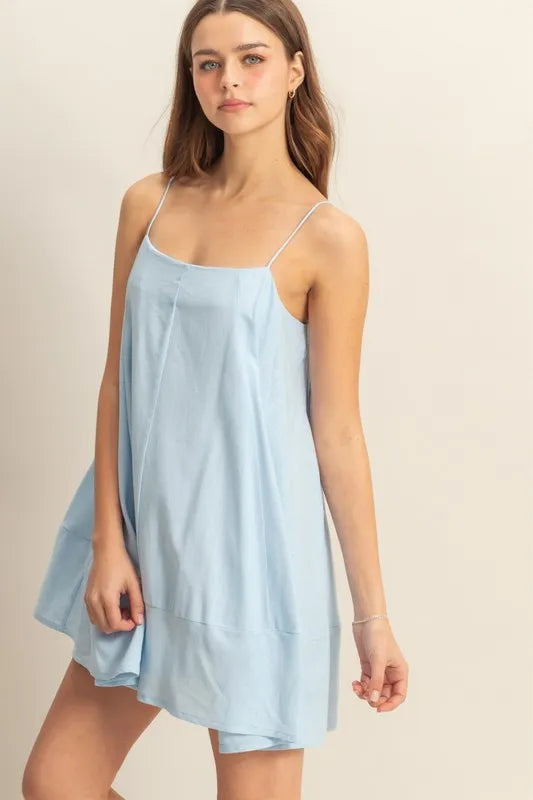 HYFVE A-Line Flowy Mini Cami Dress with Pockets Mini Dresses