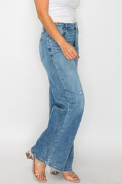 bytos Full Size High Rise Wide Leg Jeans with Pockets | Jeans Daverri Fashions