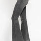 Judy Blue Full Size Mid Rise Tummy Control Washed Gray Release Hem Flare Jeans Plus Size - DAVERRI FASHIONS