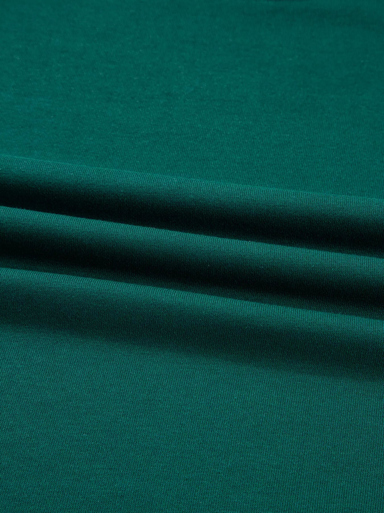 Dark teal textured round neck top and drawstring pants set