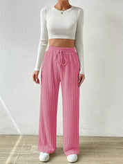 Drawstring Wide Leg Pants | Lounge Pants Daverri Fashions