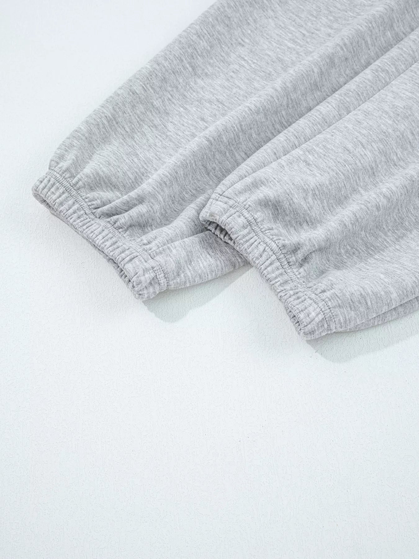 Zip Collar Long Sleeve Top and Drawstring Pants Set | Loungewear Sets Daverri Fashions