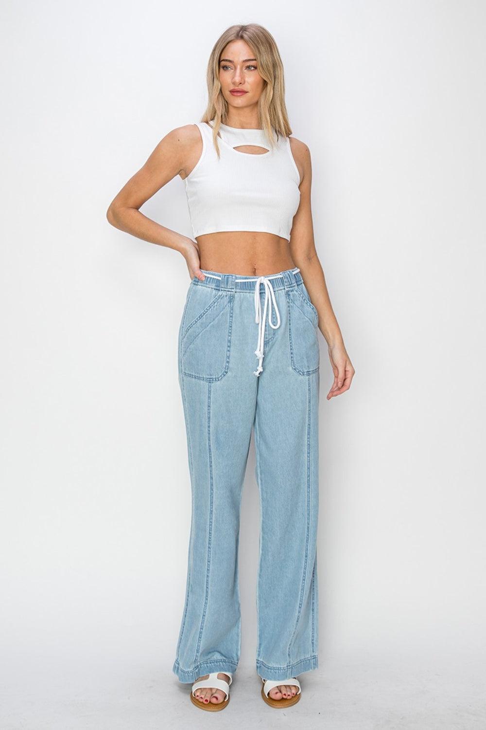 RISEN High Rise Straight Jeans Jeans