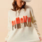 SO ME Contrast Sequin Pumpkin Slogan Sweater Top Sweaters
