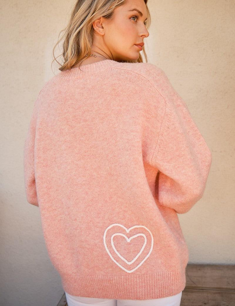 And The Why WIFEY & Heart Round Neck Sweater | Sweaters Daverri Fashions