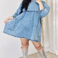 HEYSON Full Size Oversized Denim Babydoll Dress Babydoll Dresses