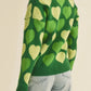 Heart Ribbed Hem Long Sleeve Sweater - DAVERRI FASHIONS