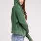Zenana Acid Washed Hoodie Jacket Coats & Jackets