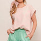 Lime 'N' Chili Striped Muscle Sleeve Top PINK