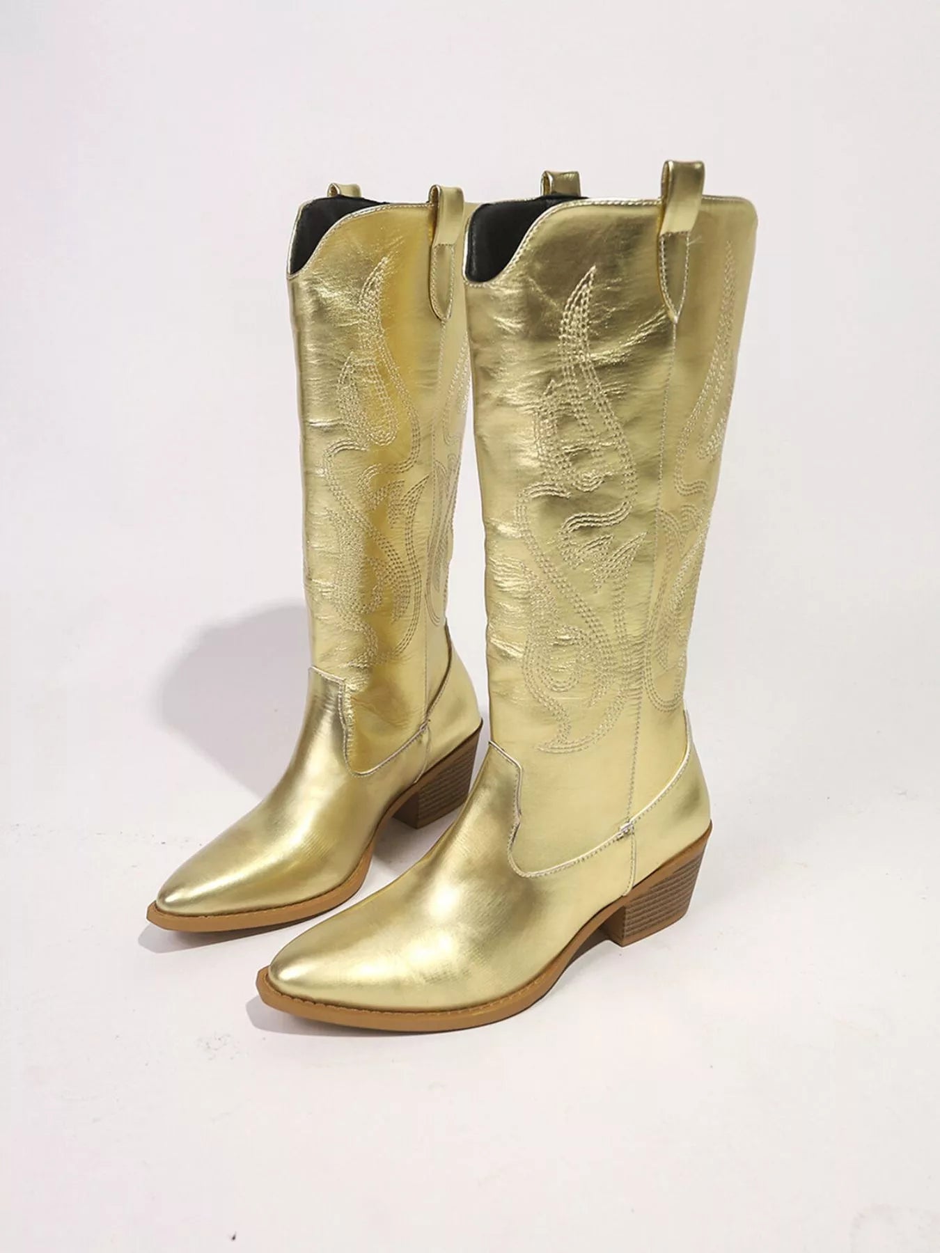 Point Toe Block Heels Boots | Boots Daverri Fashions