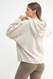 MONO B Drift Burnout Fleece Snap Hoodie | Daverri Fashions