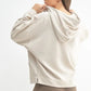 MONO B Drift Burnout Fleece Snap Hoodie