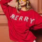 BiBi Merry Glitter Christmas Drop Shoulder Top - DAVERRI FASHIONS