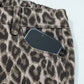 Leopard Straight Loose Leg Raw Hem Jeans - DAVERRI FASHIONS