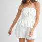 MABLE Floral Eyelet Lace Tube Top and Short Set