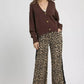 Umgee Button-Front V-Neck Knit Cardigan Brown - DAVERRI FASHIONS
