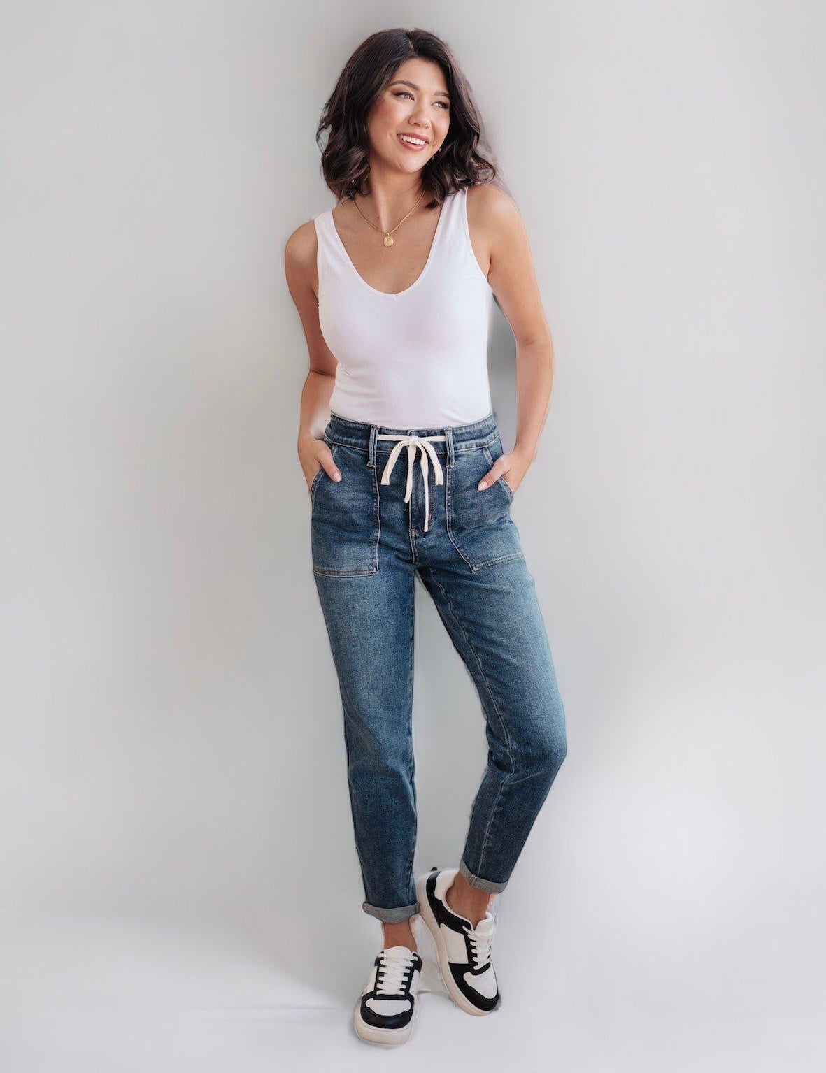 Judy Blue Pull On Denim Joggers Jeans