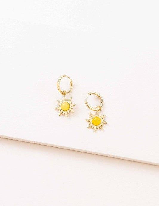 Sunset Hoop Earrings - 14K Gold OS