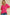 Umgee Full Size Boxy Cut Jacquard Round Neck Top with Side Slit Plus Size Hot Pink Tops