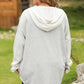 Daverri Fashions Plus Size Button Up Drawstring Long Sleeve Hoodie - DAVERRI FASHIONS
