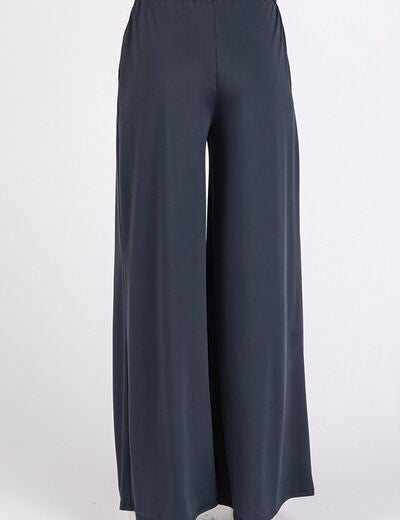 Mittoshop Yoga Air Stretch Elastic Waist Wide Leg Pants