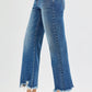 RISEN Full Size Mid Rise Crop Straight Jeans Plus Size Jeans