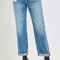 RISEN Full Size High Rise Ankle Boyfriend Distressed Jeans Plus Size