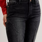 Judy Blue Mid Rise Straight Western Seam Detail Jeans - DAVERRI FASHIONS