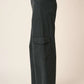 Mittoshop wide leg high waist dark gray cargo pants with flap pockets