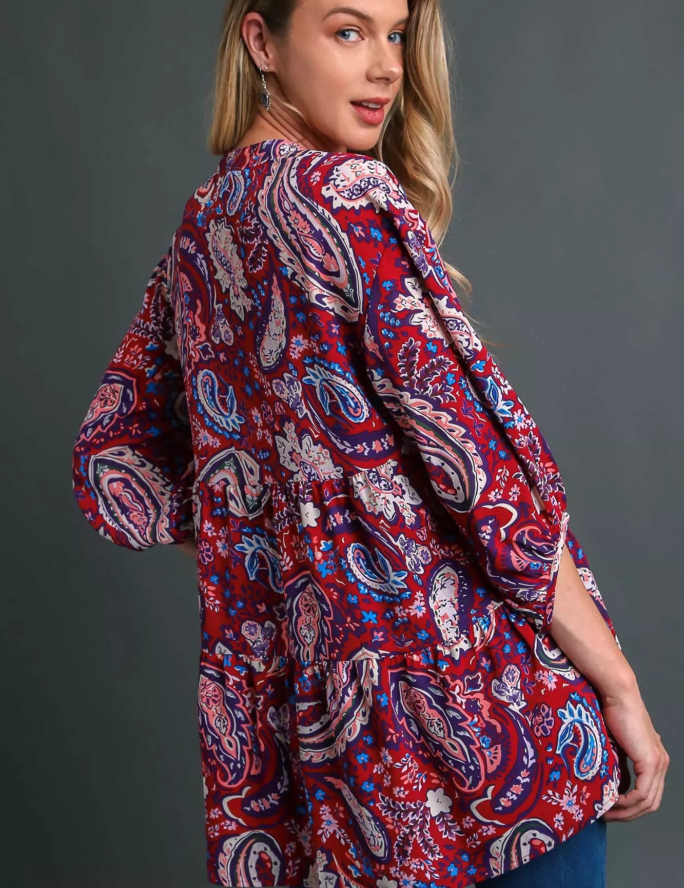 Umgee Mix Paisley Boho Tunic Blouse | Blouses Daverri Fashions