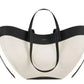 Two-Tone Leather Handbag - DAVERRI FASHIONS