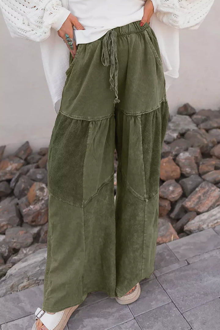 Tiered Wide Leg Pants | Pants Daverri Fashions