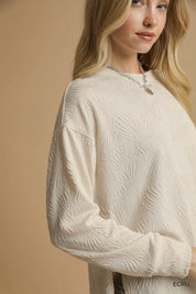 Umgee Textured Knit Long Sleeve Top | Tops Daverri Fashions