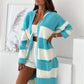 Color Block Open Front Cardigan - DAVERRI FASHIONS